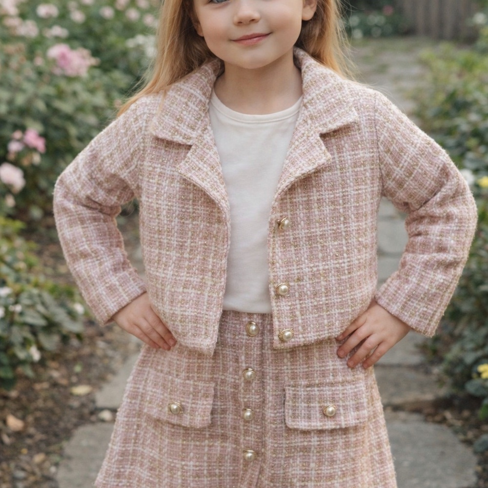 size 5. rosado con blanco t dorado de niña